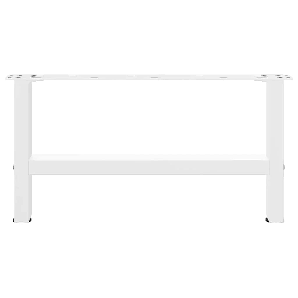 Set di 2 gambe per tavolino da caffè moderne con piedini regolabili 70 x 31 cm acciaio bianco 02_0057509