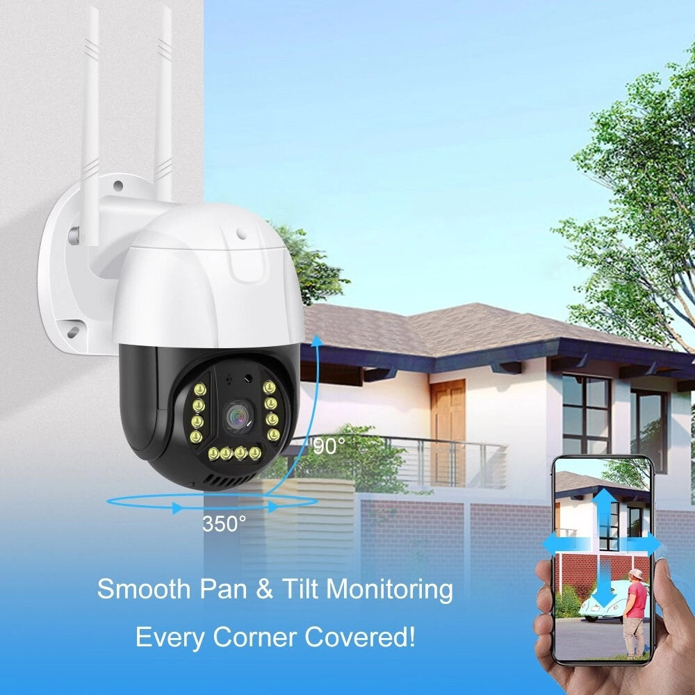 Trade Shop - Telecamera Ptz Panoramica Smart Ip 1080p Q-s902 Wifi 2k Hd Sorveglianza Sicurezza -