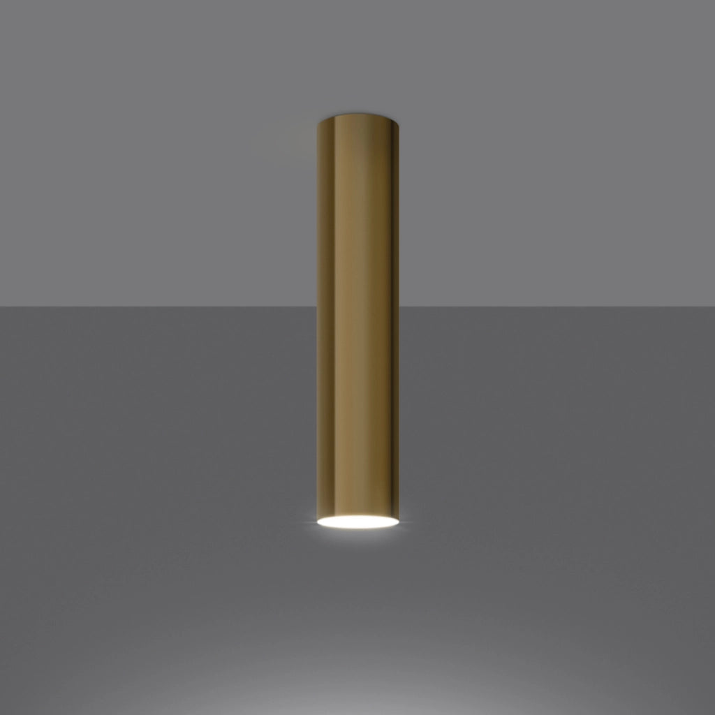 Spot soffitto tubo lungo oro Ø6 GU10 10W Modeno Pure Lume