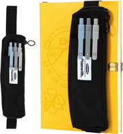 Etui portatile, contenitore per penne, quaderno di appunti, etui portatile con cinturino elastico regolabile, contenitore per agenda, accessori scolastici
