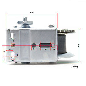 Verricello manuale 550 kg 7 m rapporto di trasmissione 4.1:1 argano con fascia