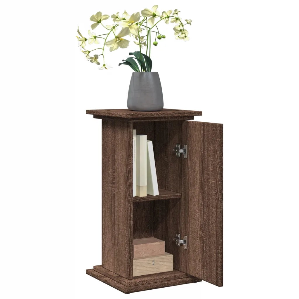 Espositore con Portaoggetti Rovere Marrone 31x30x60 Truciolato 854622