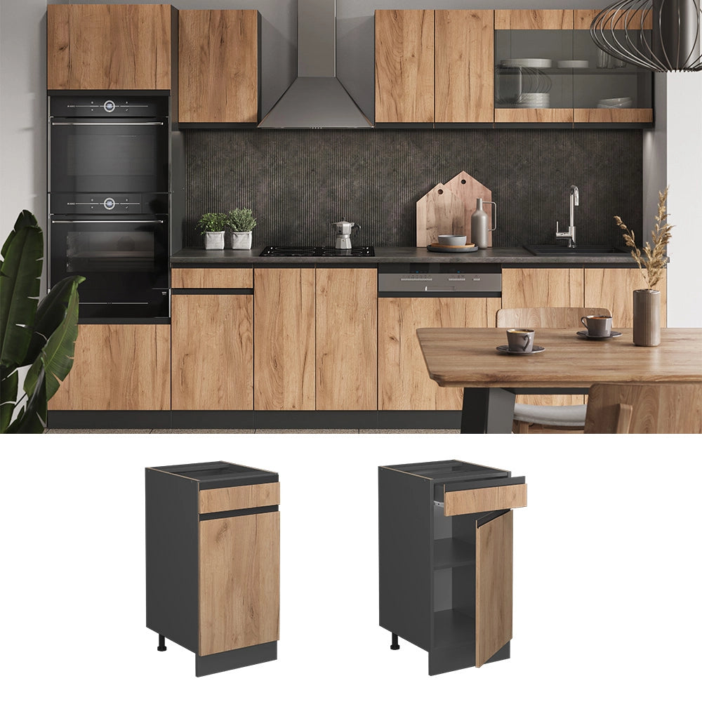 Vicco Mobiletto base per cucina Quercia dorata 40 cm , PL Rovere