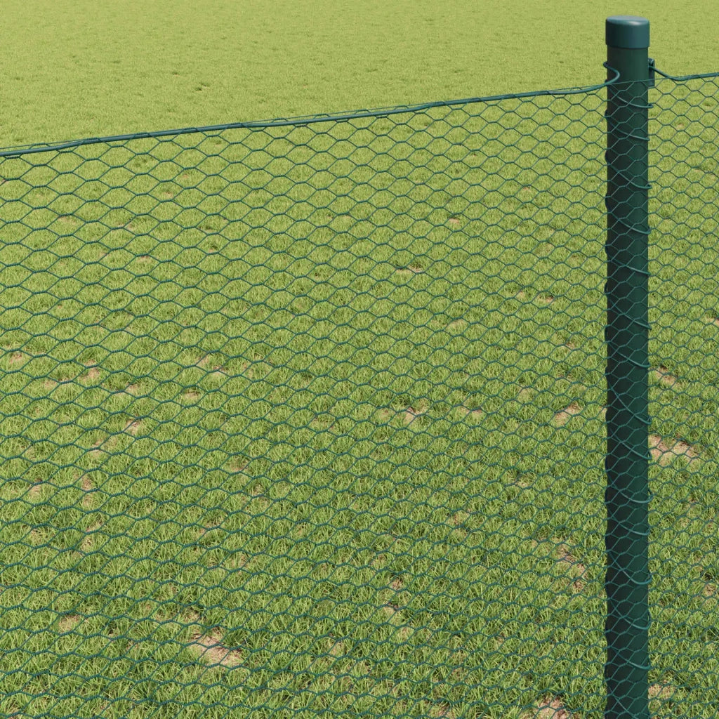 Recinzione Esagonale Verde 1 x 10 m PVC 42005346