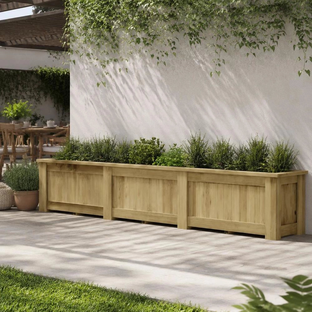 Raised Bed 291 X 50 X 50 Cm Impregnated Pinewood