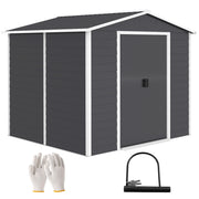 Ripostiglio Attrezzi in Metallo ¨C zephmum ¨C Scuro Grigio 240x206x198 cm