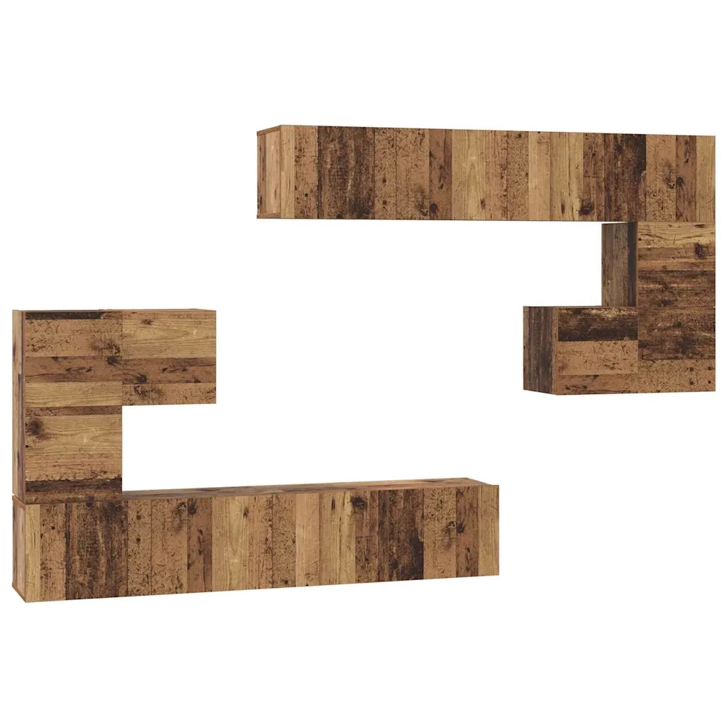 Unità TV 4 pcs Legno vecchio Legno multistrato 3393492