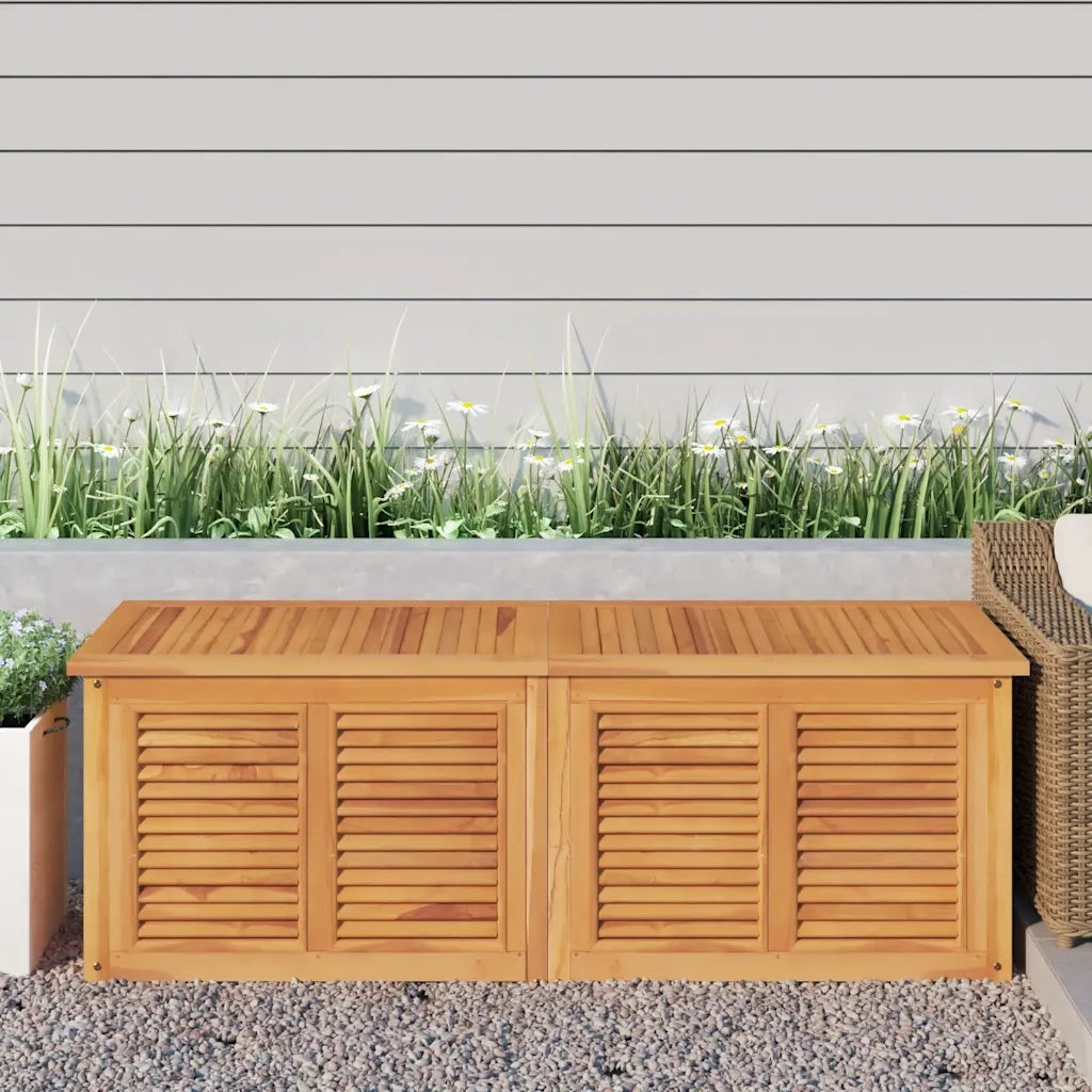 Contenitore Giardino con Borsa 150x50x55 cm Legno Massello Teak 363272