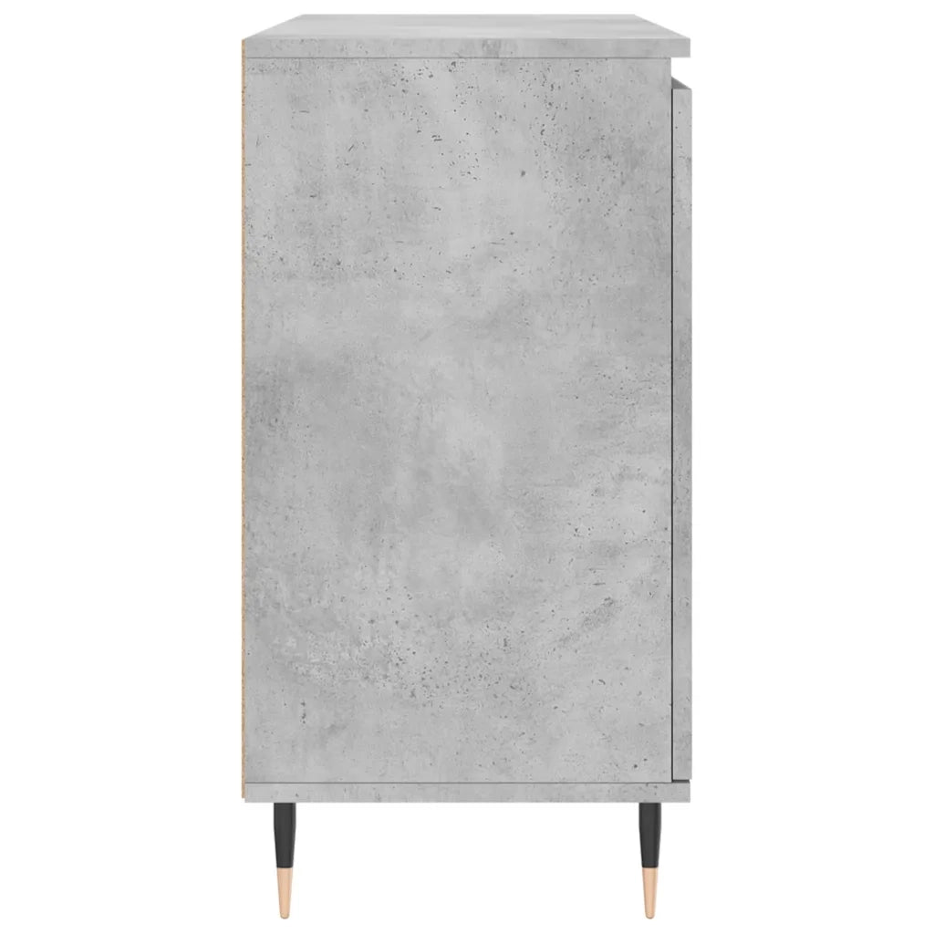 Credenza | Madia | Buffet da pranzo | Armadio da pranzo Grigio Cemento 101,5x35x70 cm in Legno Multistrato