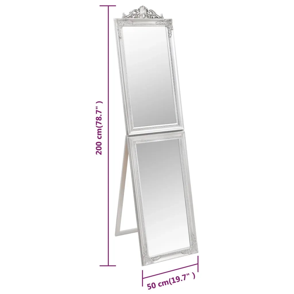 Specchio Autoportante Argento 50x200 cm