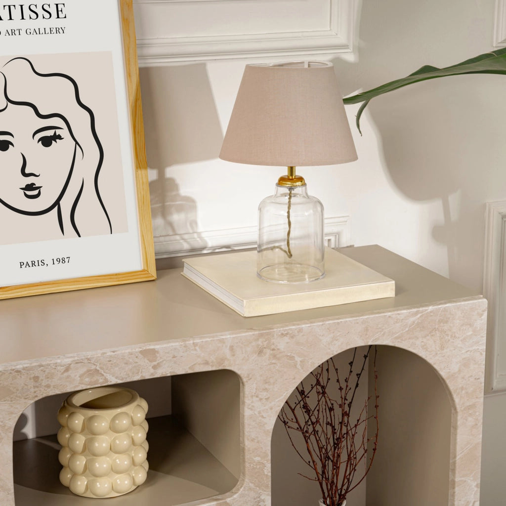 Madia Arsenioiu, Credenza 6 Ripiani, 120x37x74h cm Beige Marmo