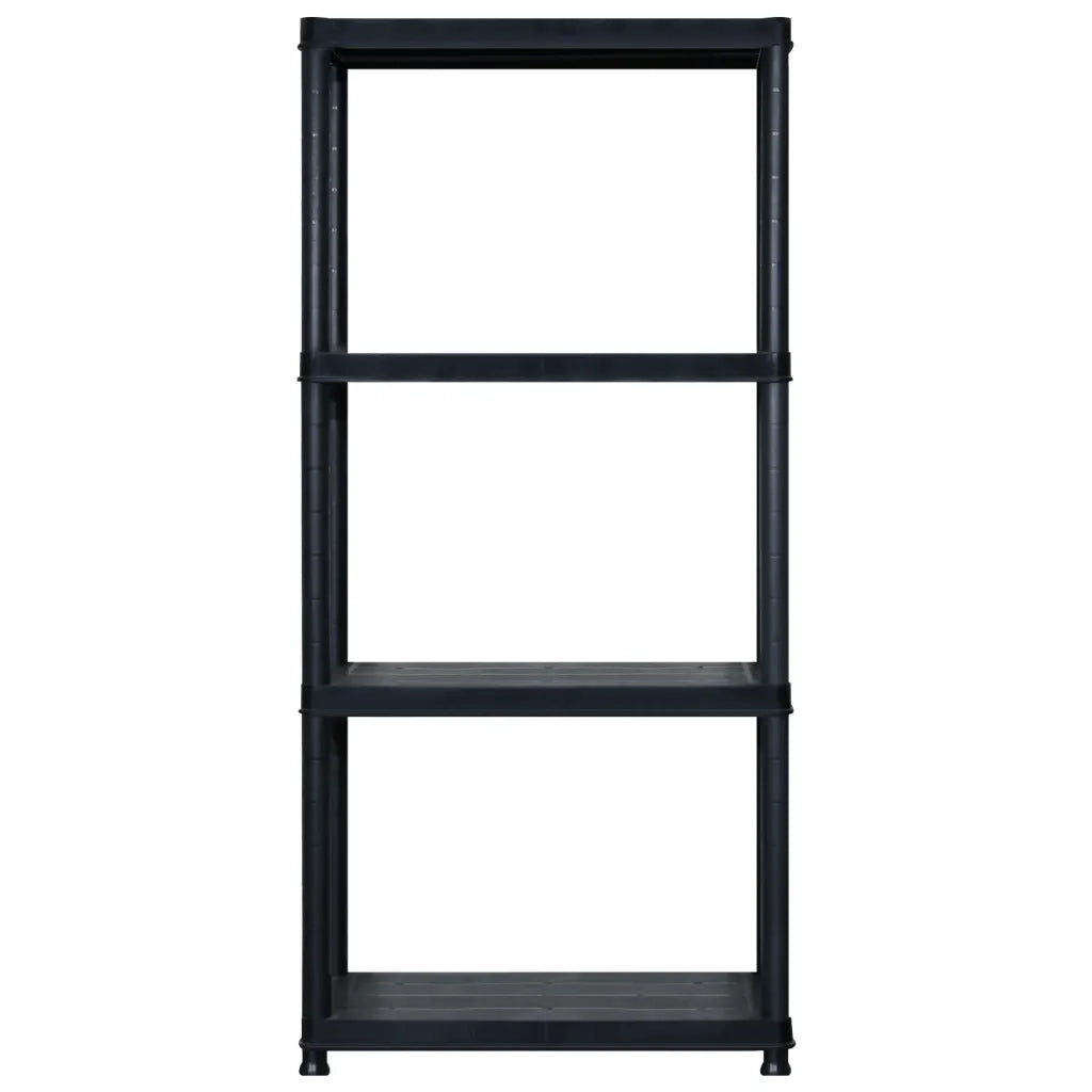 Scaffale a 4 Ripiani Nero 183x30,5x130 cm in Plastica CFW5141339
