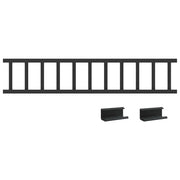 Guardia per neve sul tetto Nero 100 x 2,5 x 20 cm Acciaio CFW8236732