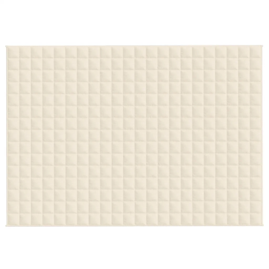 Coperta Ponderata Crema Chiaro 155x220 cm 11 kg Tessuto cod mxl 68416