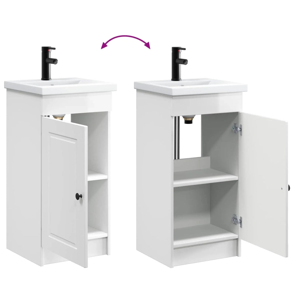 Mobile da bagno con lavabo Bianco Lucido 42 x 40 x 84,5 cm 890058