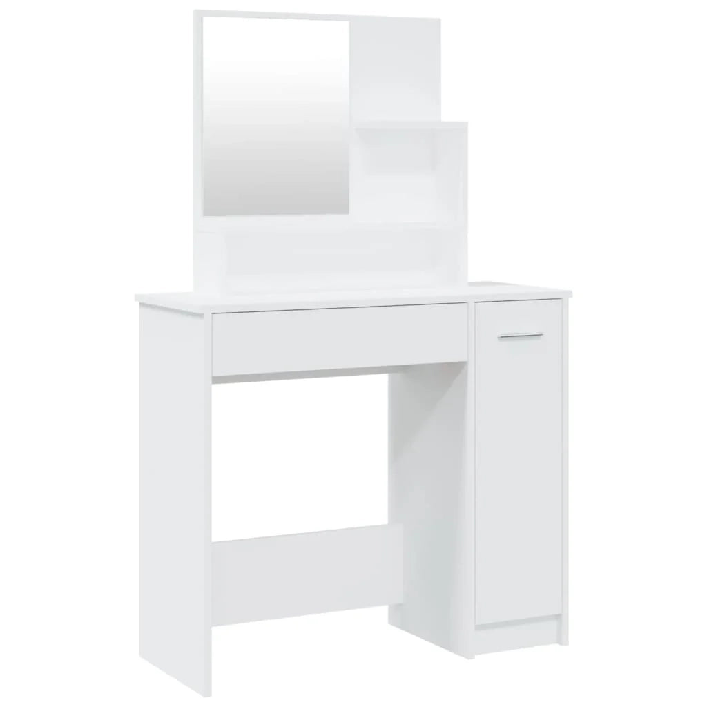 Toletta con specchio 86,5 x 35 x 136 cm bianco 02_0006309