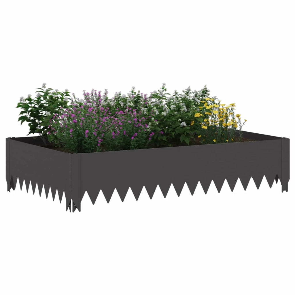 Bordura per Prato 100 x 60 x 20 cm Acciaio Nero 8008931