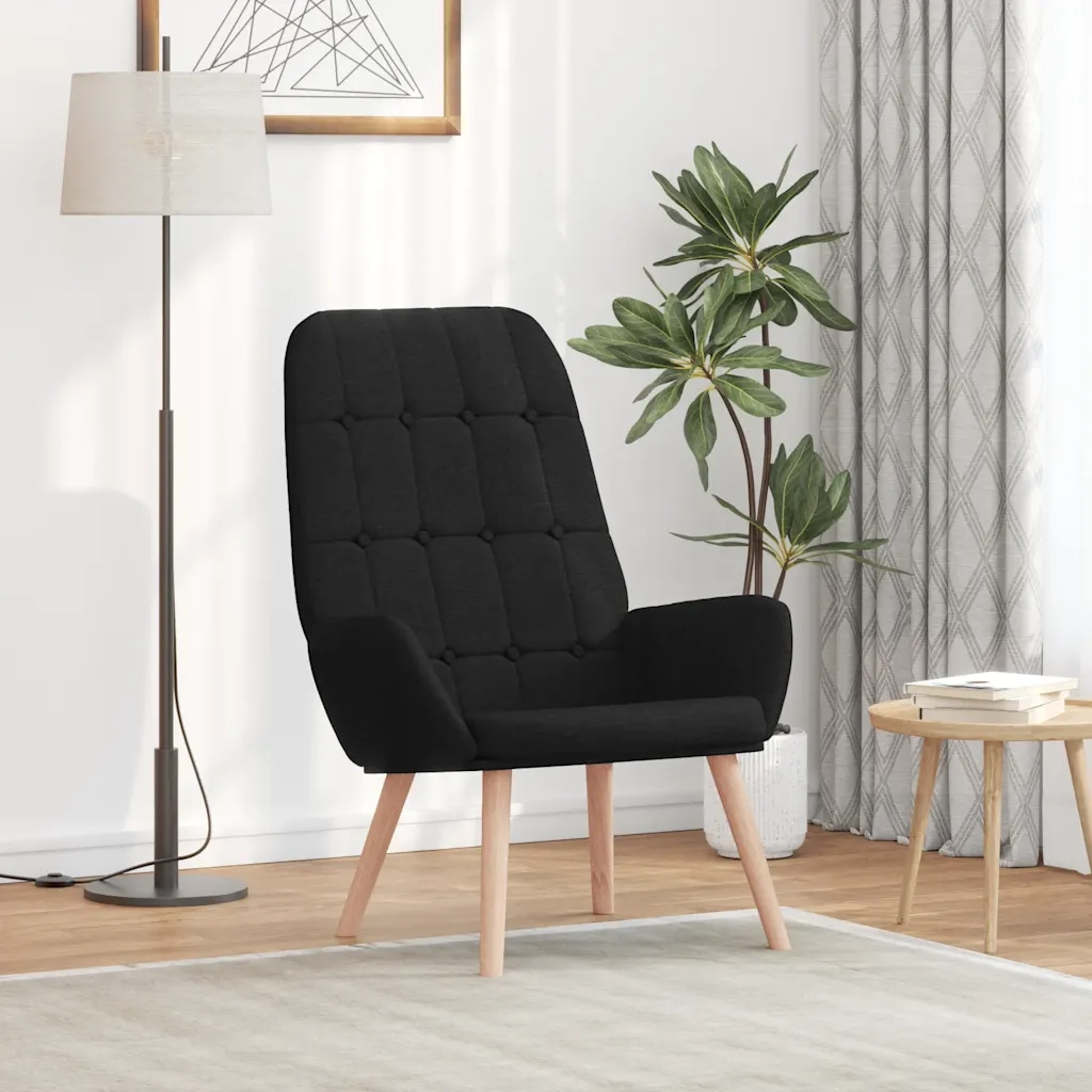 vidaXL Sedia Relax Nera in Tessuto