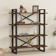 Biblioteca Inverigo, Libreria 4 Ripiani, 106x33x120h cm Marrone