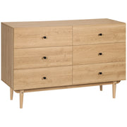 Cassettiera 6 Cassetti in Legno Massello ¨C zephmum ¨C 120x40x80 Colore Legno