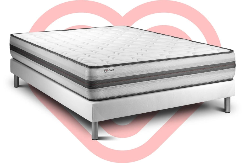 Letto con materasso VITAL POWER RECOVER 180 x 220 cm Rete kit Bianco