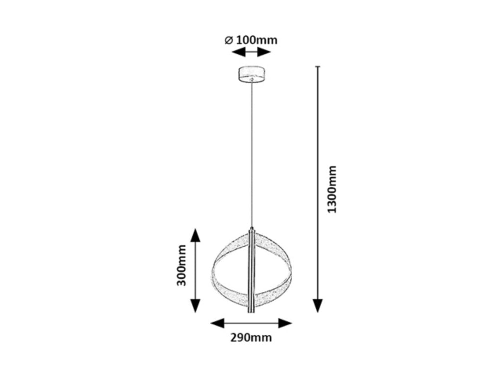 Lampada sospesa LED 8W Olyssia oro acrilico Rabalux
