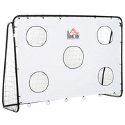 EasyComfort Porta da Calcio per Bambini e Adulti con Rete in PE, in Metallo e Oxford, Bianco e Nero, 240x88x171.5cm