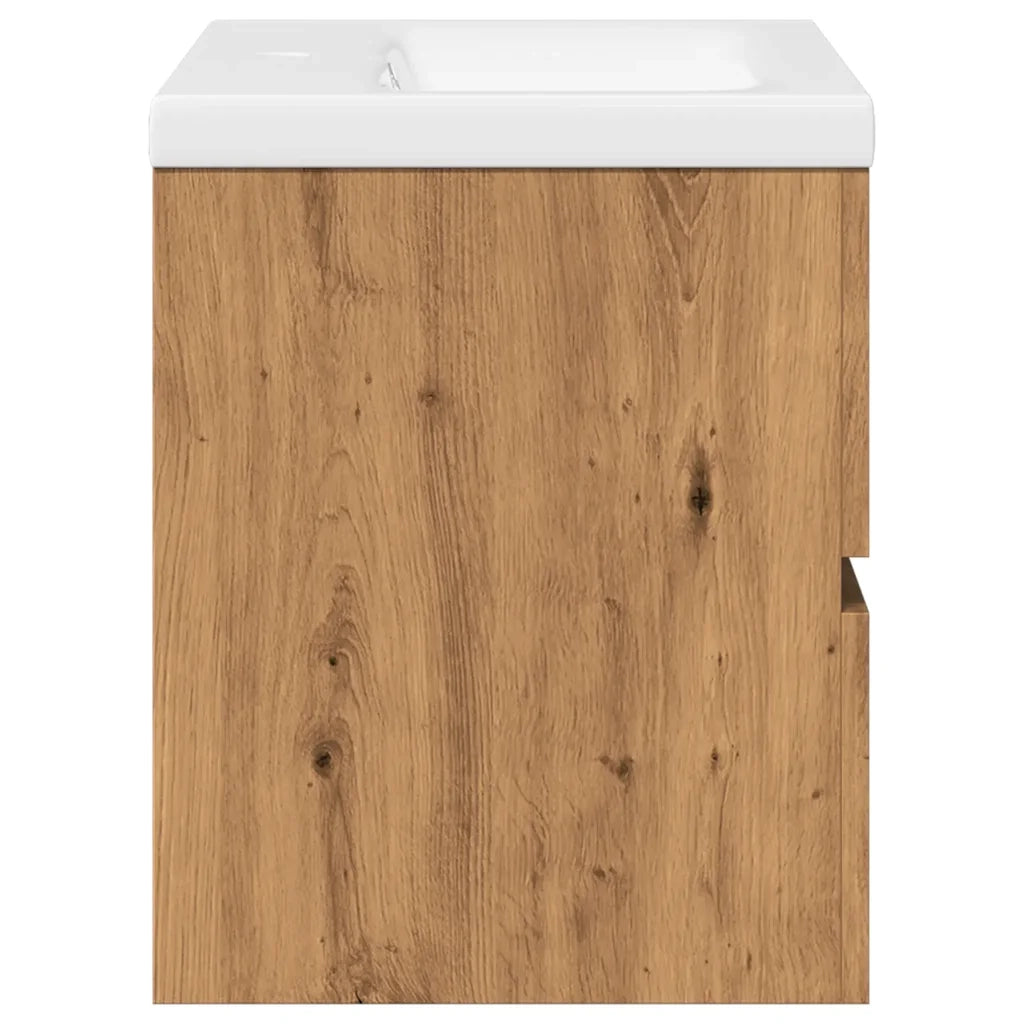 Mobile con Lavabo Integrat-Armadietto da Cucina-Lavandinoo Rovere Artigianale 273760