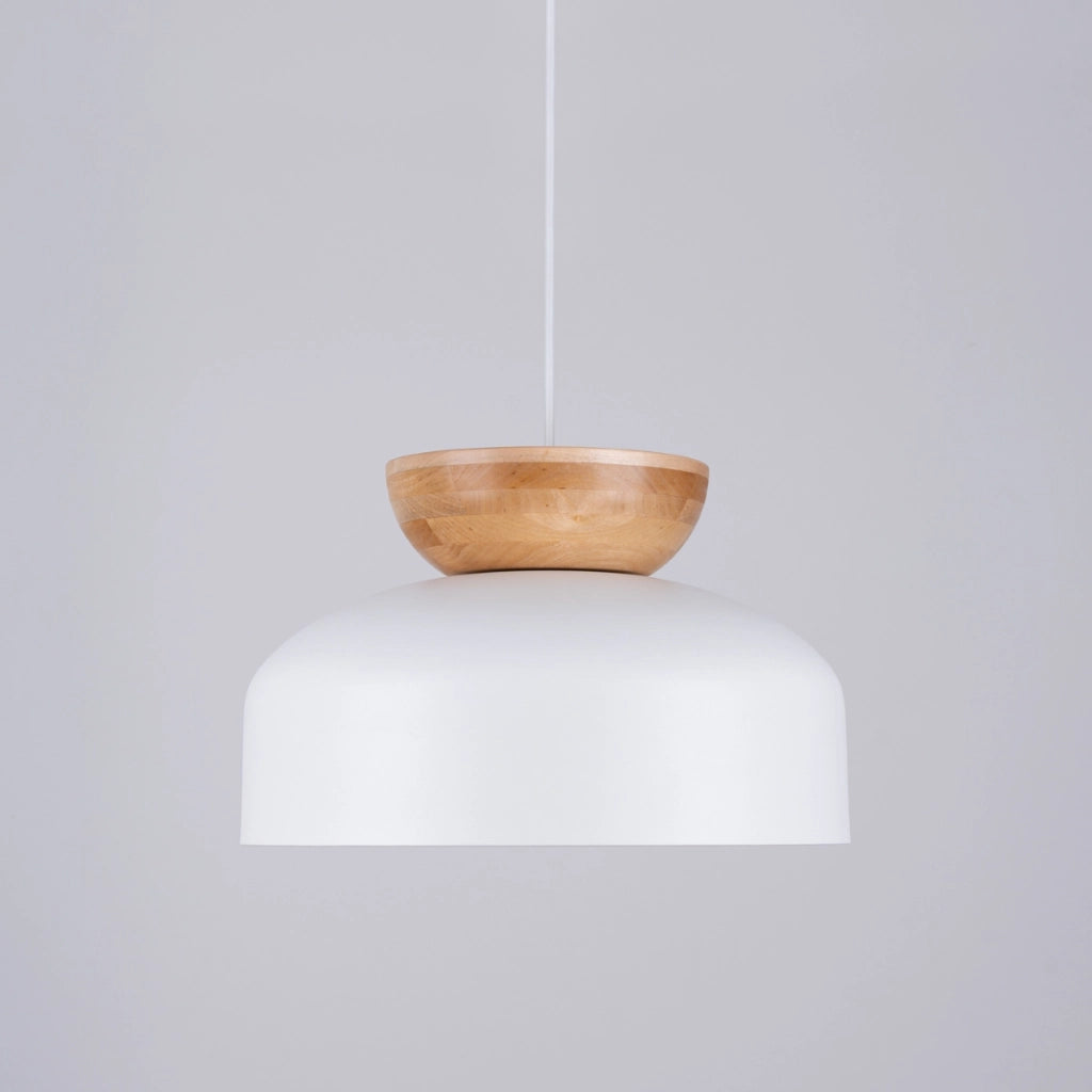 Lampada a sospensione MARION Cupola in acciaio bianco E27 Max 15W LED Stile scandinavo