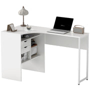Scrivania Angolare ¨C Zephmum ¨C Bianco, Legno, 120x60x74