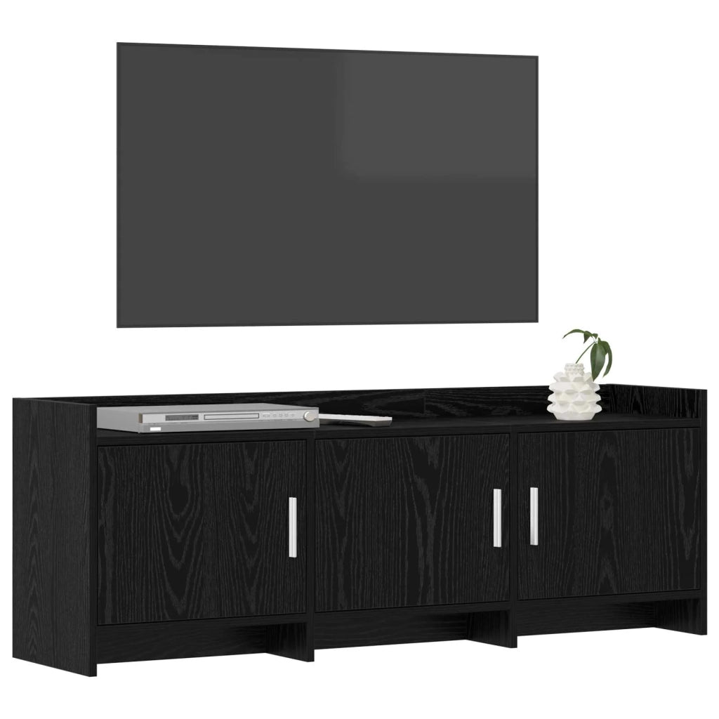 Mobile TV 130 x 33 x 47 cm Rovere Nero Legno ingegnerizzato 8011196