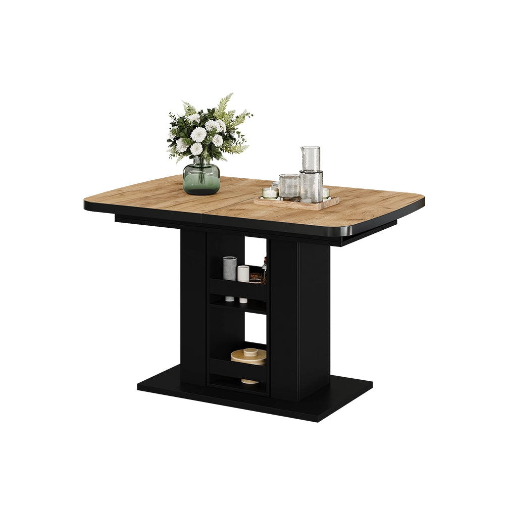Vicco tavolo da pranzo allungabile Rovere Goldkraft/nero 120 x 80 cm
