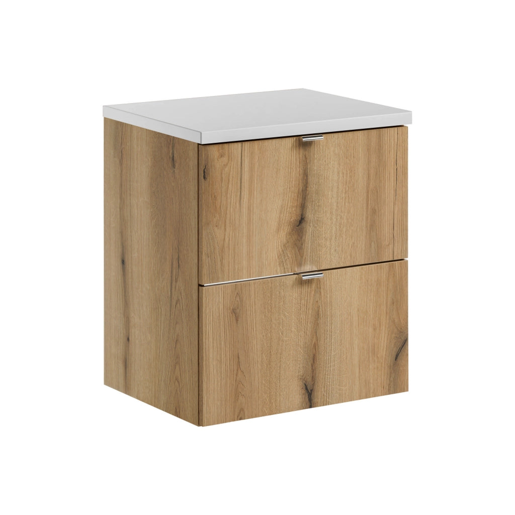 Set mobili bagno 50 cm con piano Nova Oak 50 x 1401 x 40 cm