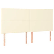Testiera | Testata Crema 180x5x118/128 cm Similpelle