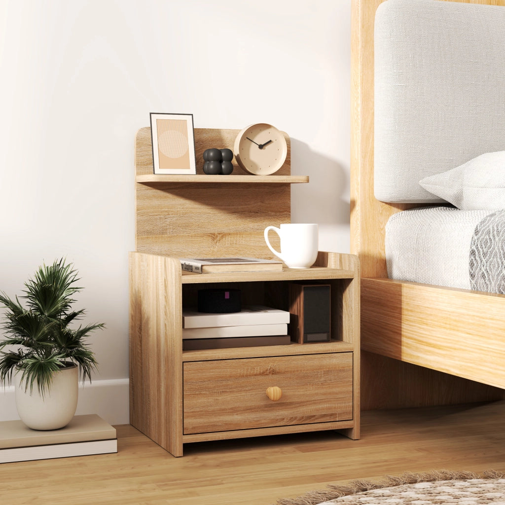 Tavolino da salotto con cassetto ¨C Xylo ¨C legno naturale truciolato