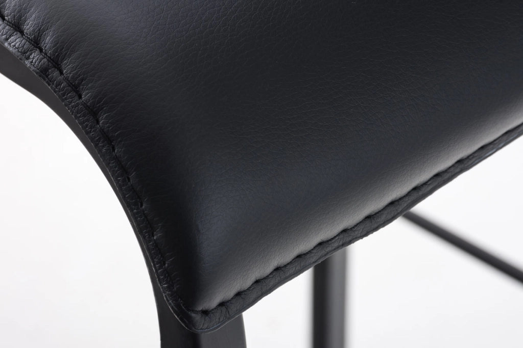 Sgabello Avola b78 similpelle nero