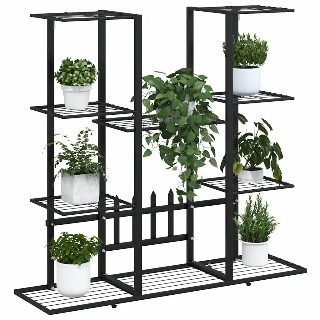 Portafiori 94,5x25x89 cm Ferro Nero 343119