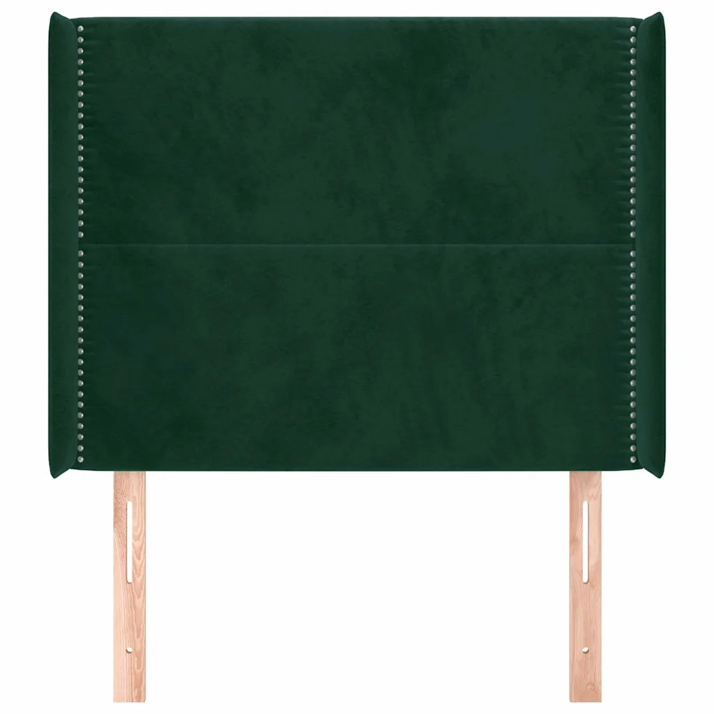 Testiera ad Orecchio Verde Scuro 93x16x118/128 cm in Vellutocod mxl 73735