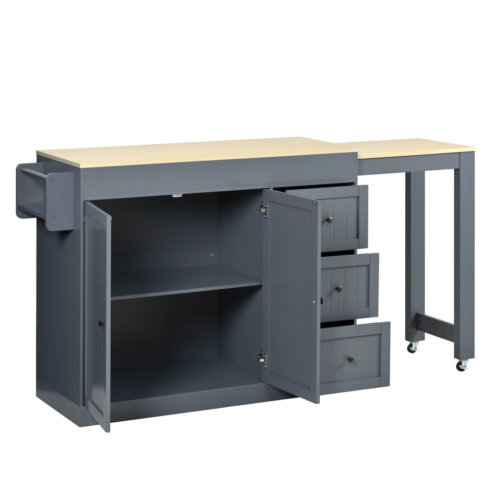 Isola da Cucina su Ruote con Cassetti e Portaspezie ¨C MINIMAL ¨C Grigio