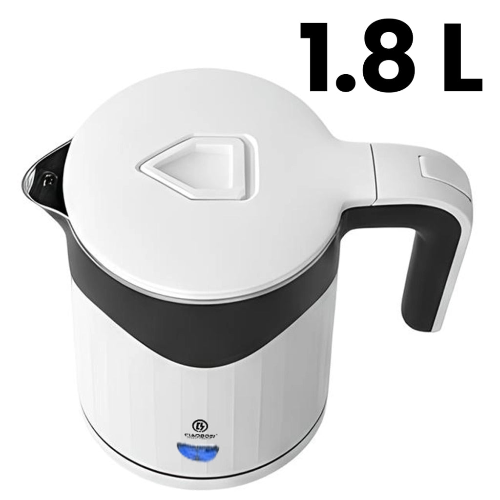 Bollitore Elettrico 1.8L 1500W in Acciaio Inox con Spegnimento Automatico Bianco / Nero Avizar