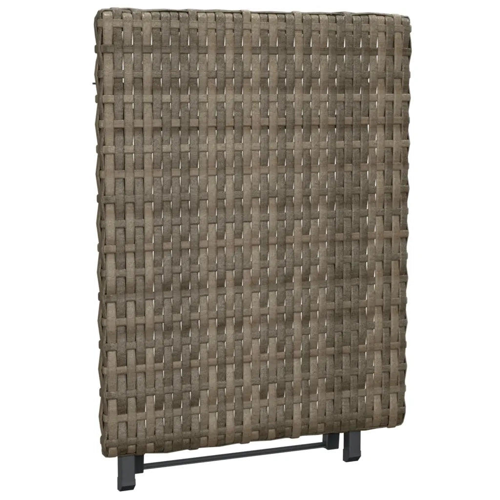 Tavolino da Giardino | Tavolo Pieghevole Grigio 45x35x32 cm in Polyrattan