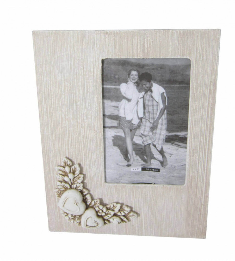 Portafoto 10x15 Shabby Chic Rettangolare 18x2,5x23 h cm in MDF Tortora