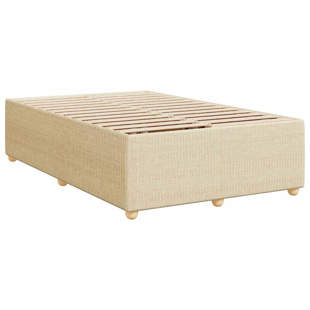 Giroletto a Molle con Materasso Crema 120x200 cm in Tessuto 3287428