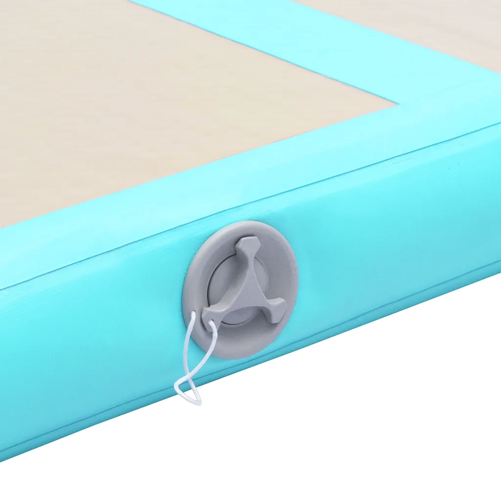 Tappetino Ginnastica Gonfiabile e Pompa 400x100x10 cm PVC Verde CFW1320640