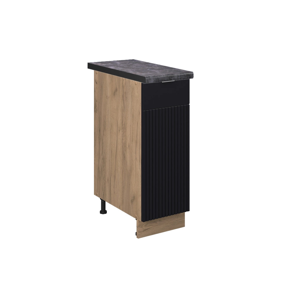 Vicco Armadio cucina dispensa alto Nero a righe 30 cm , PL Antracite