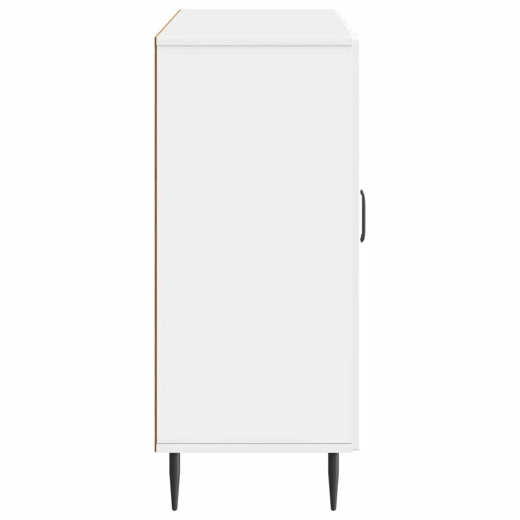 Credenza Bianco Lucido 89 x 34,5 x 80 cm Legno ingegnerizzato