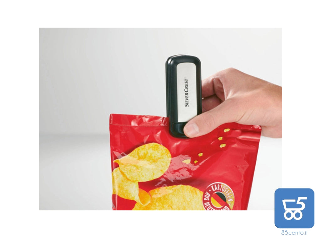 Mini Macchina Sigilla Sacchetti Portatile a Batteria per Buste Sacchetti 0,05-0,2 mm con Lama Integrata