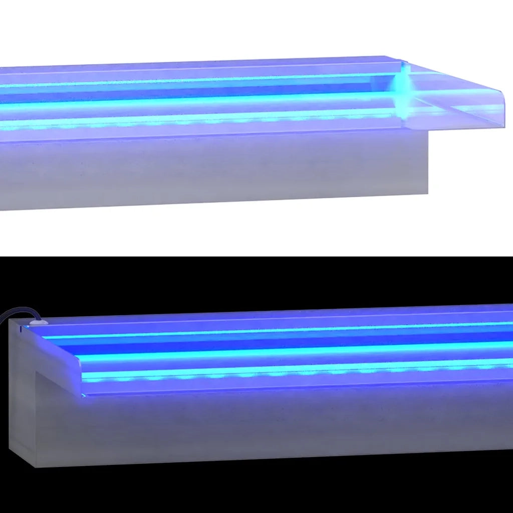 Sfioratore a Cascata con LED RGB Acciaio Inox 45 cm cod mxl 62352