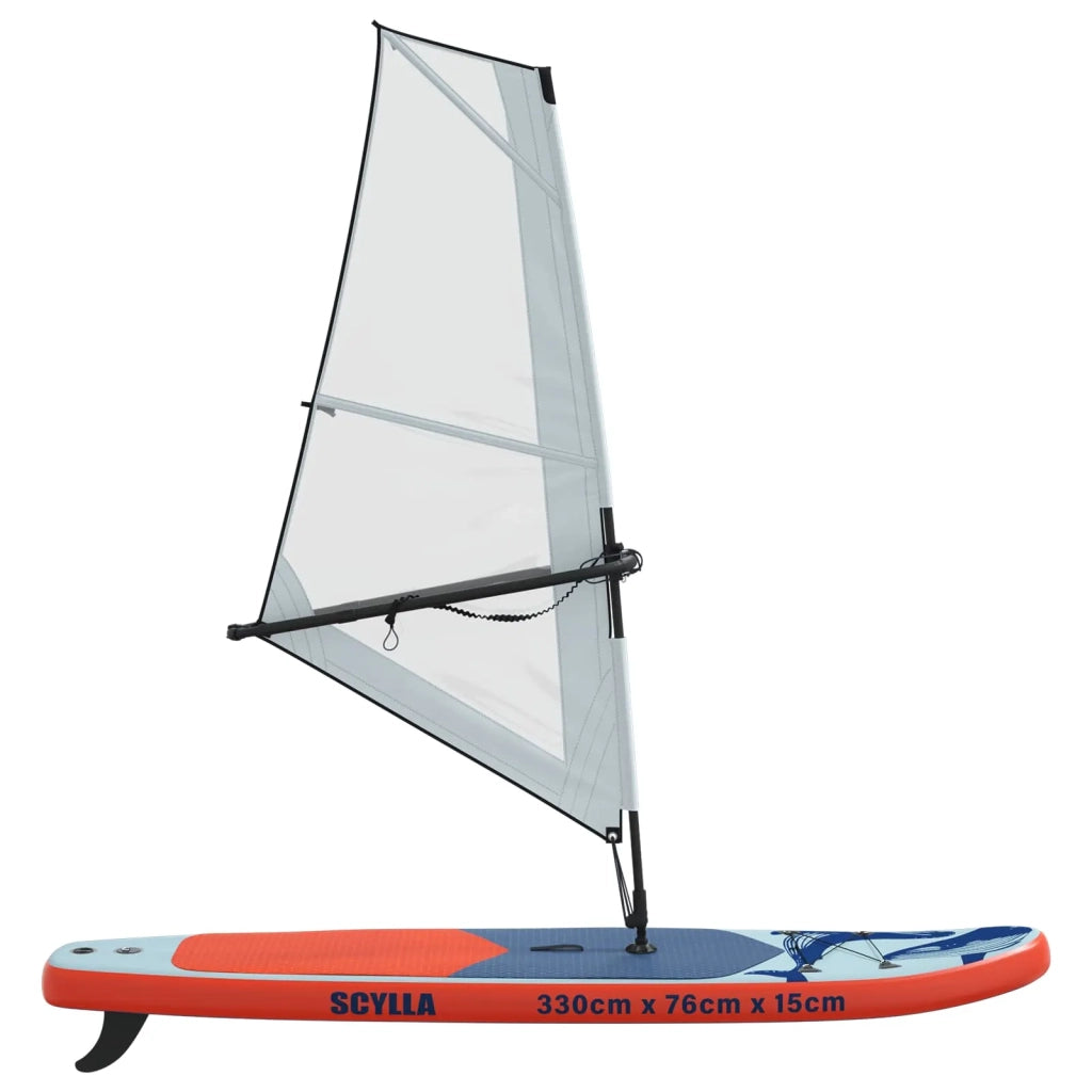 SUP gonfiabile con vela SCYLLA 330 x 76 x 15 cm Blu per 42039137