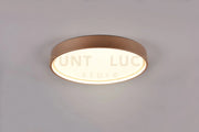 DOHA PLAFONIERA LED 29W 3260lm, 2300+3000+4000K CON BORDO METALLO CAFFE' ILLUMINATO E REGOLAZIONE TEMPERATURA DI COLORE LED D. 45CM
